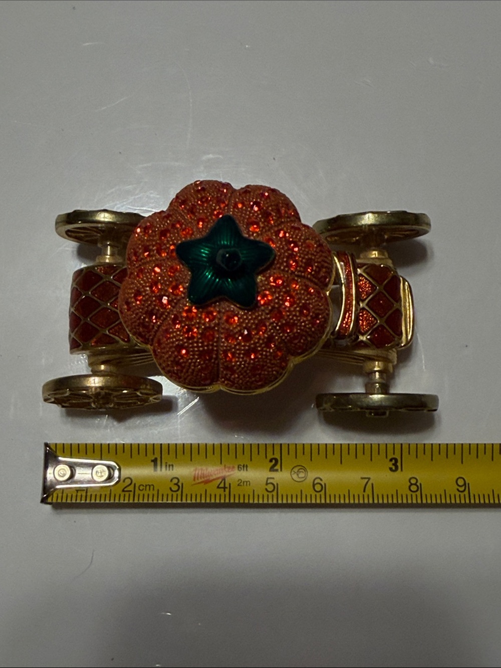 Ornamental Cinderella Pumpkin Carriage Jewelry Trinket Carriage Like New - Picture 8 of 9